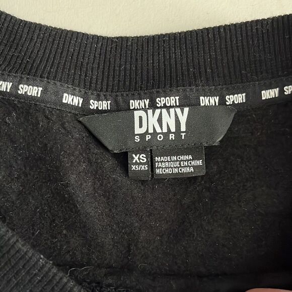 DKNY Sport 2 Piece Embellished Jogger + Pullover Fleece OutFit Black Size Xsmall - Picture 12 of 16